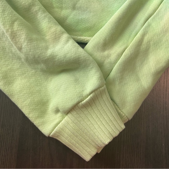Cotton citizen cropped green half zip hoodie size Large 100% cotton - Picture 6 of 9